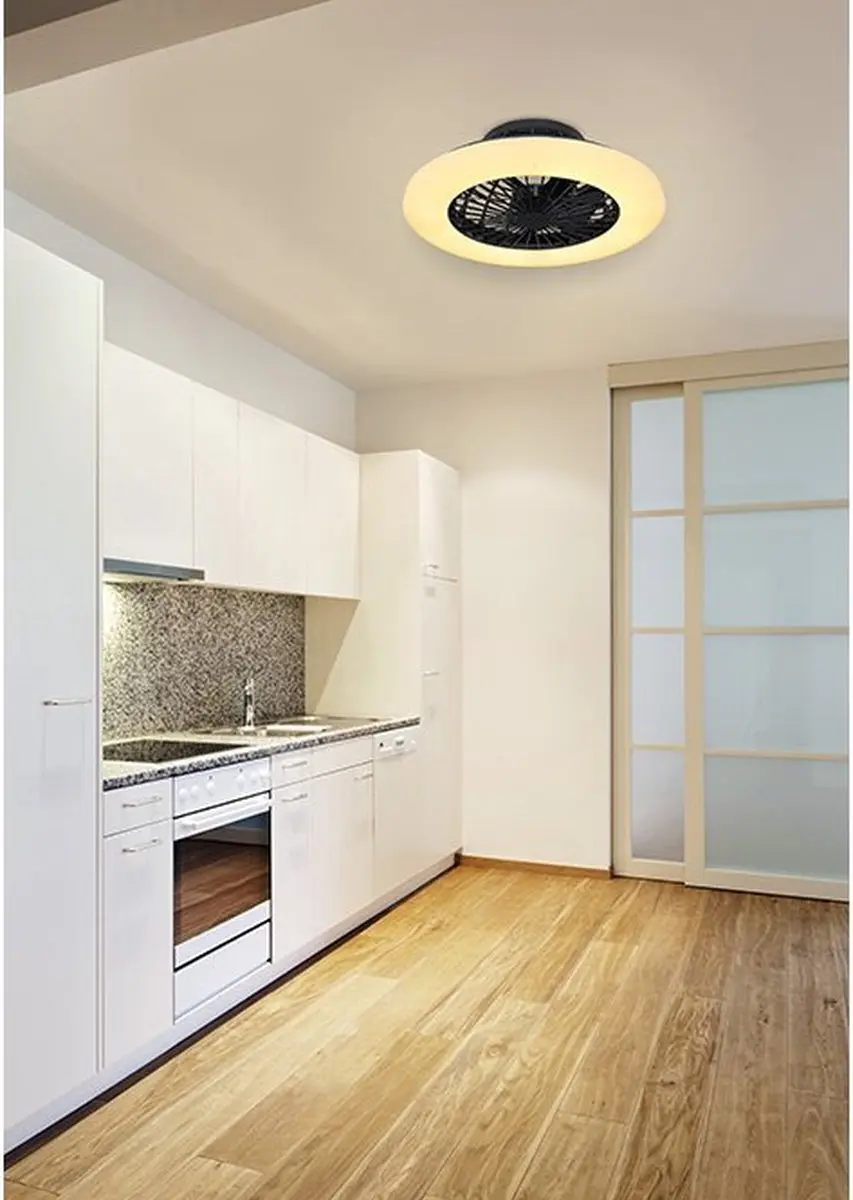 Globo Travo LED Ventilator 52cm - Wit/Zwart - 3000K - 5 Bladen