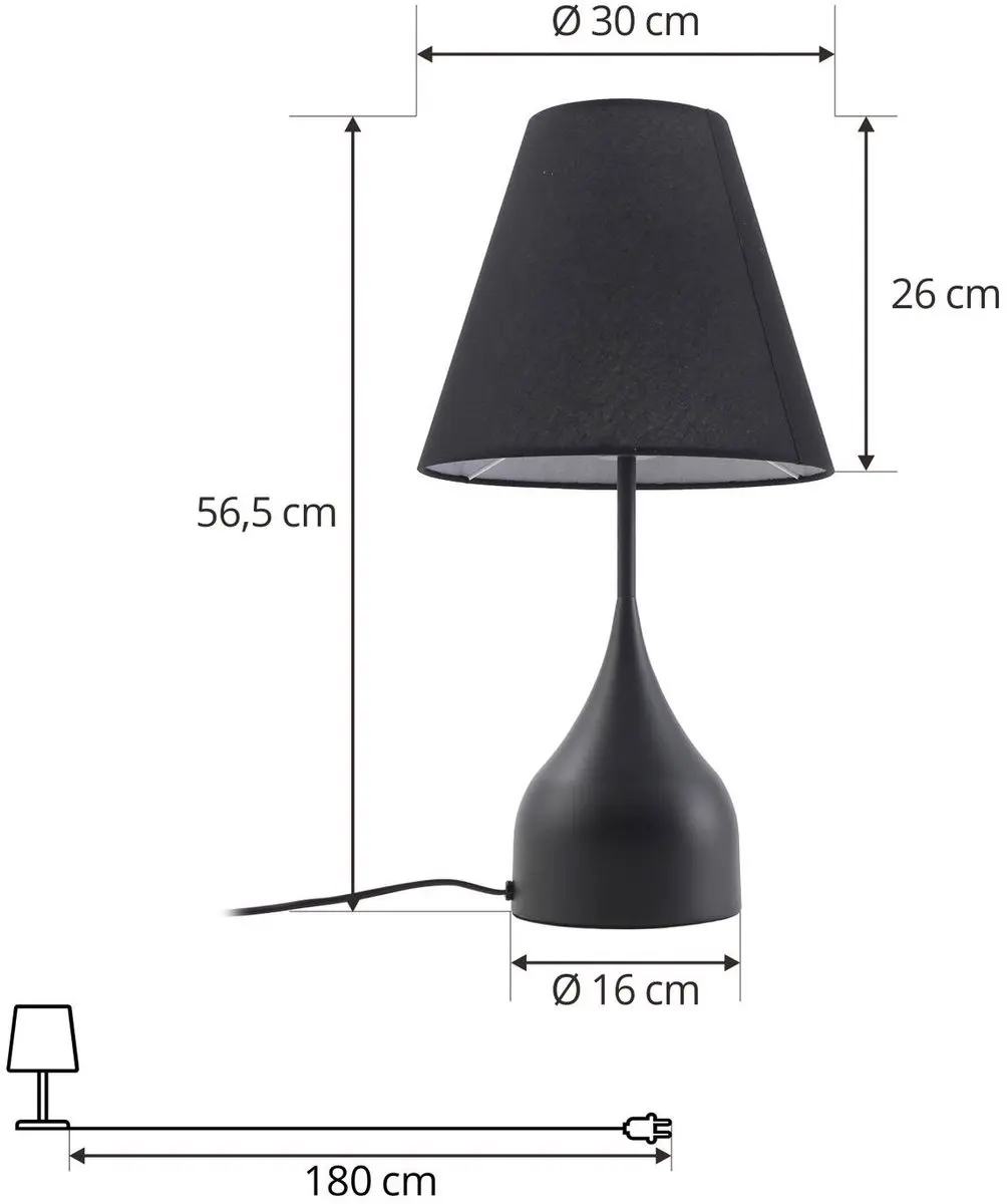 Lucande Tafellamp 1 Licht Metaal