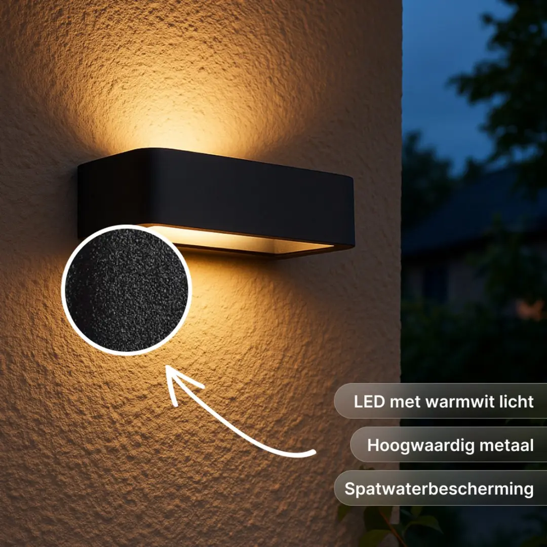 Brilliant Golda Buitenlamp LED 7W - IP44 - Zwart