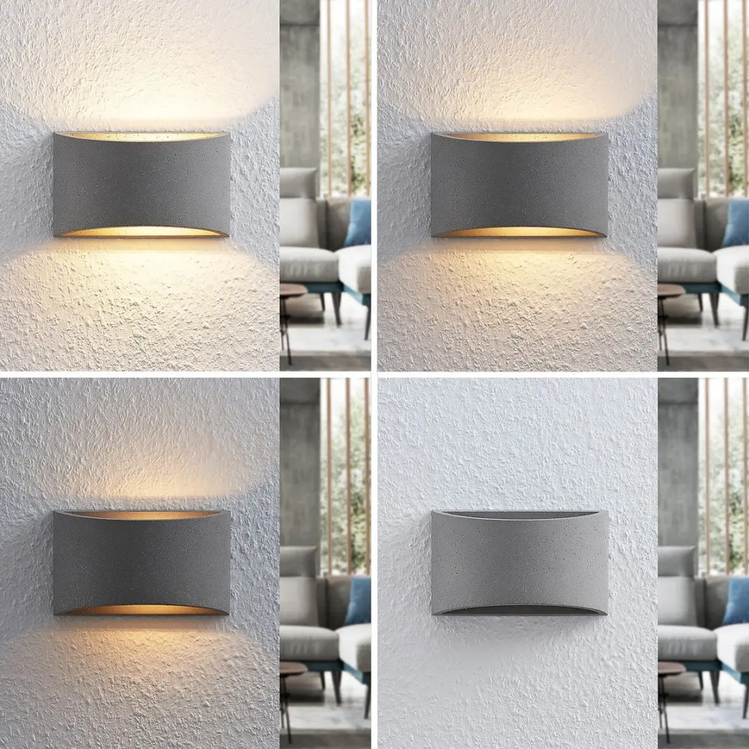 Lindby Wandlamp Beton G9 5W - Grijs