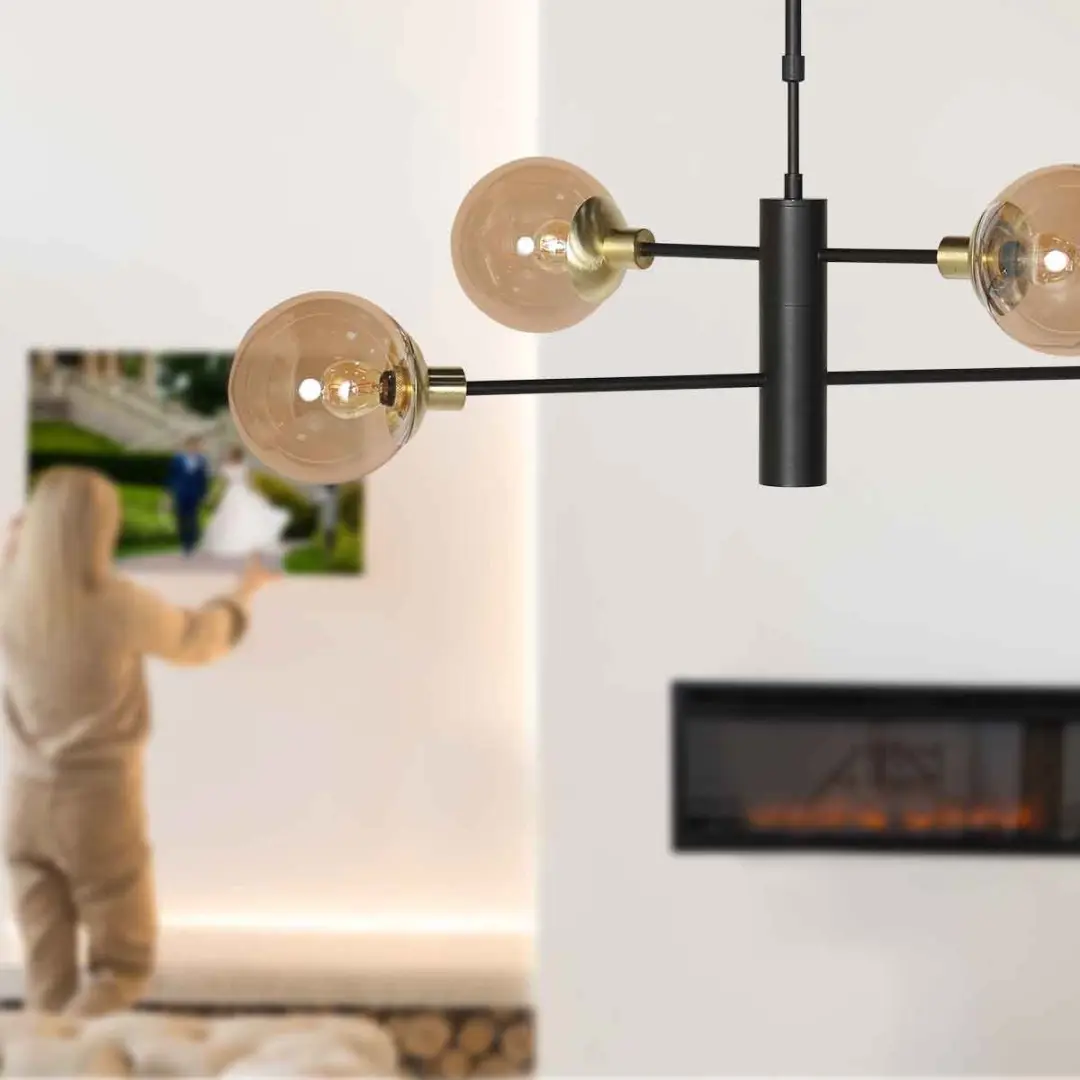 Steinhauer Constellation 3805ME Hanglamp - 5 Lichtpunten - Ø90cm - Goud - afbeelding 5 van 6