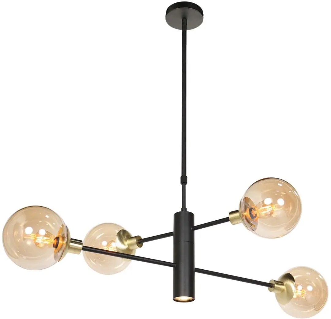 Steinhauer Constellation 3805ME Hanglamp - 5 Lichtpunten - Ø90cm - Goud - afbeelding 2 van 6