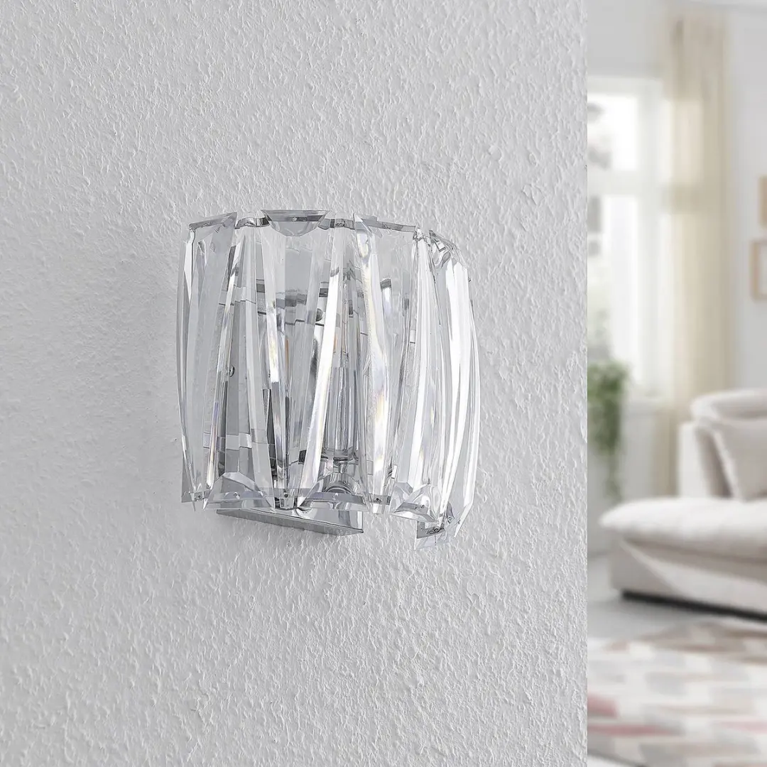 Lindby Wandlamp 1 Licht E14 - Transparant/Chroom