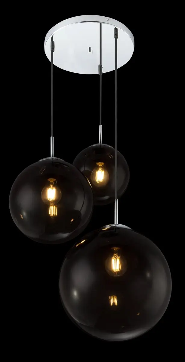 Globo Varus Hanglamp - 3 Lichthoorns Ø51cm - Chroom