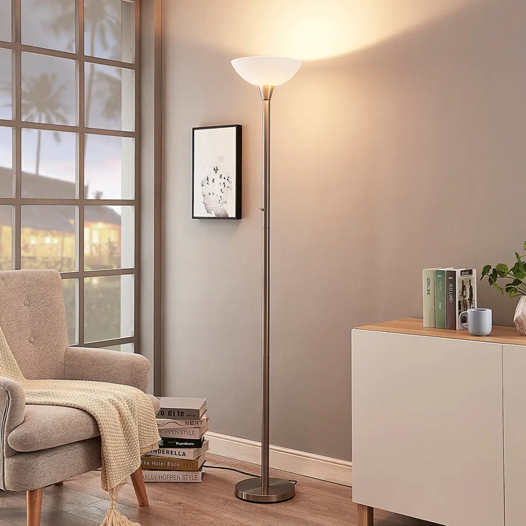 Lindby Vloerlamp Metaal Glas 180cm