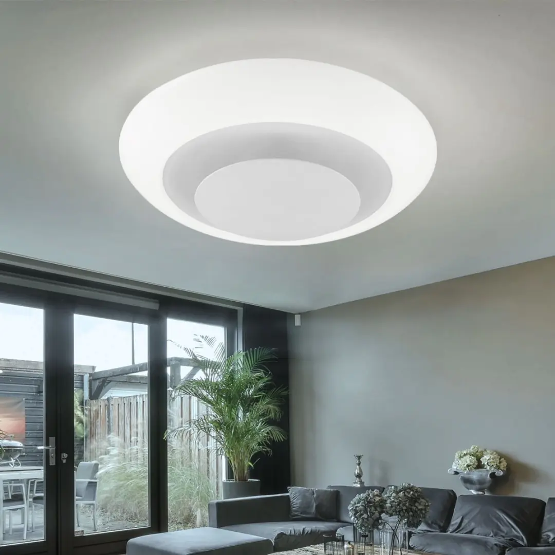 Globo Plafondlamp RGB LED 20W 50x11cm - Wit
