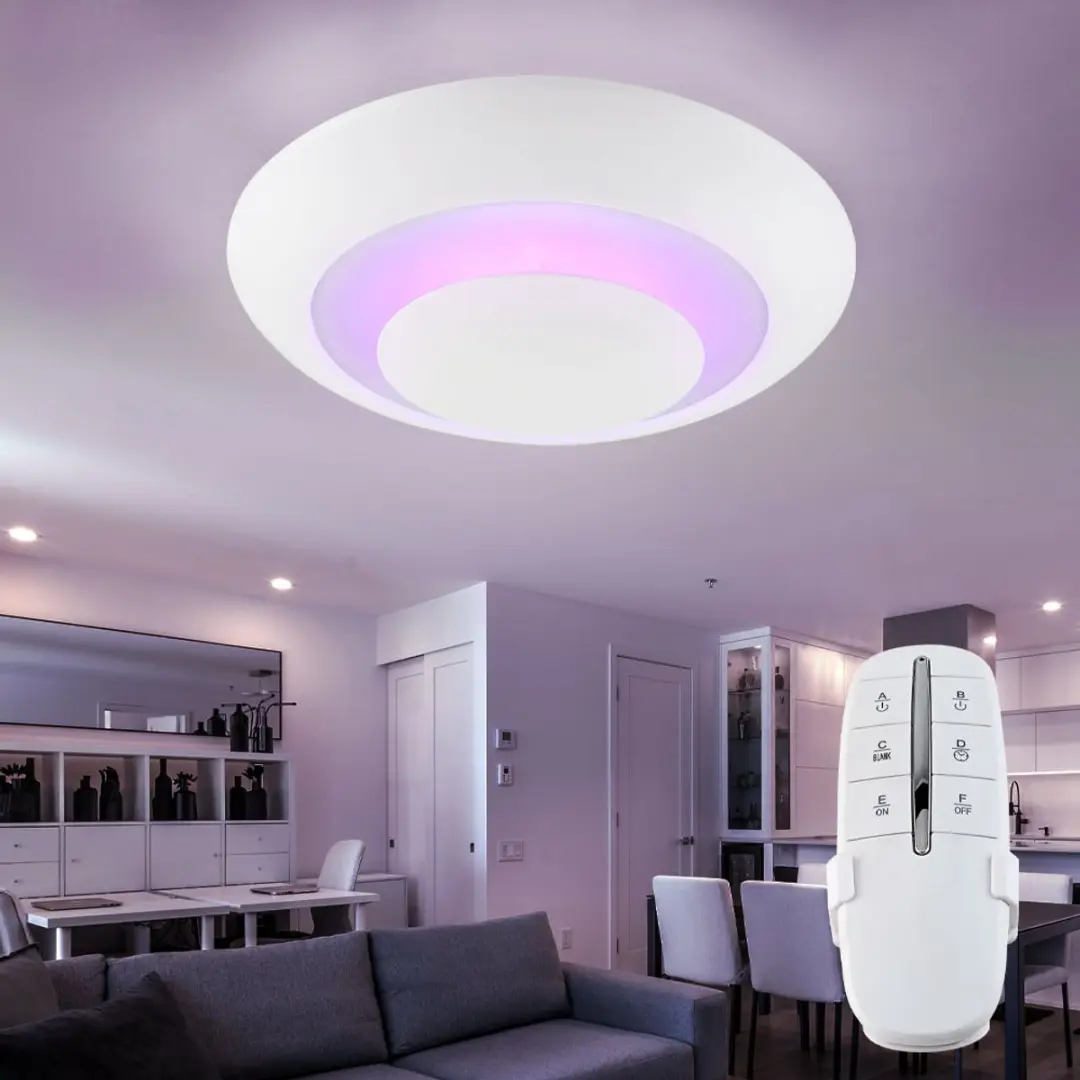 Globo Plafondlamp RGB LED 20W 50x11cm - Wit