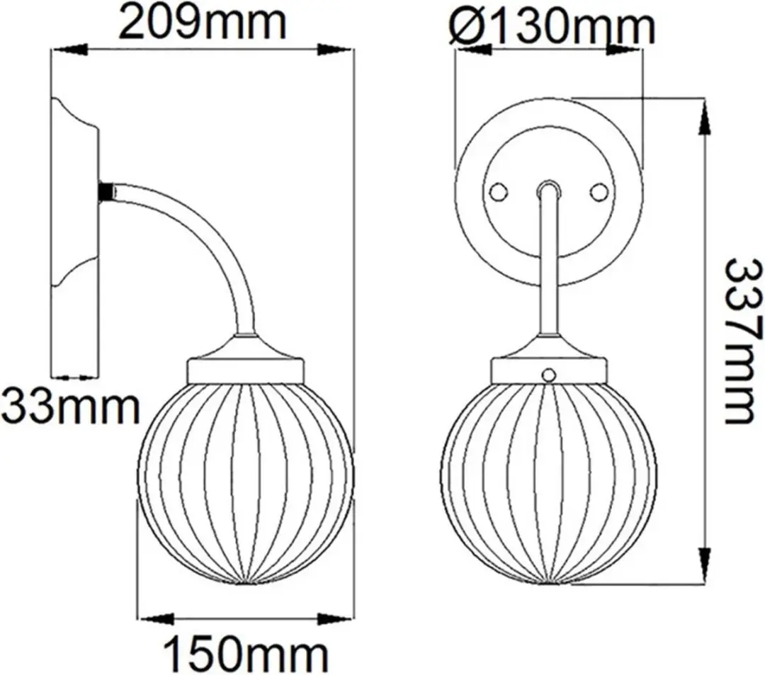 Elstead Lighting Cosmos LED Wandlamp - 8W Warm Wit