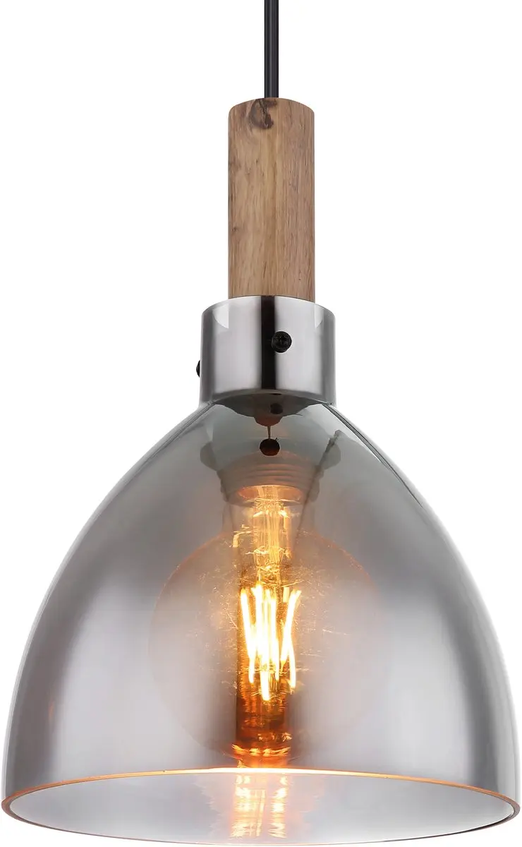 Globo Mattea Hanglamp - Ø20cm - Zwart - LED E27