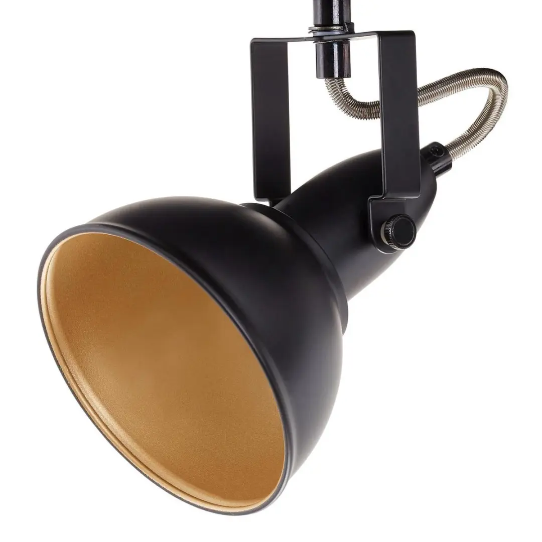 Briloner Soft Plafondspot - 3x E14 Ø21cm - Zwart-Goud
