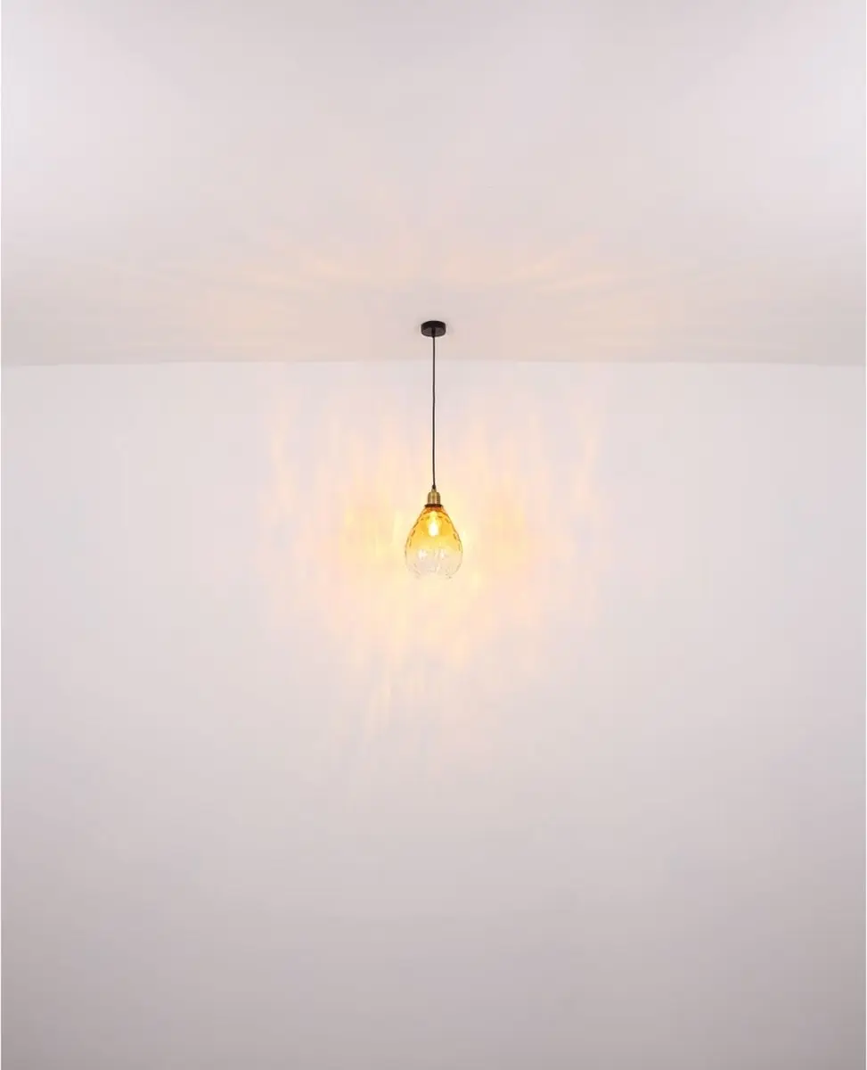 Globo Salvy Hanglamp - 3x Ø46cm - Amberkleurig - E27