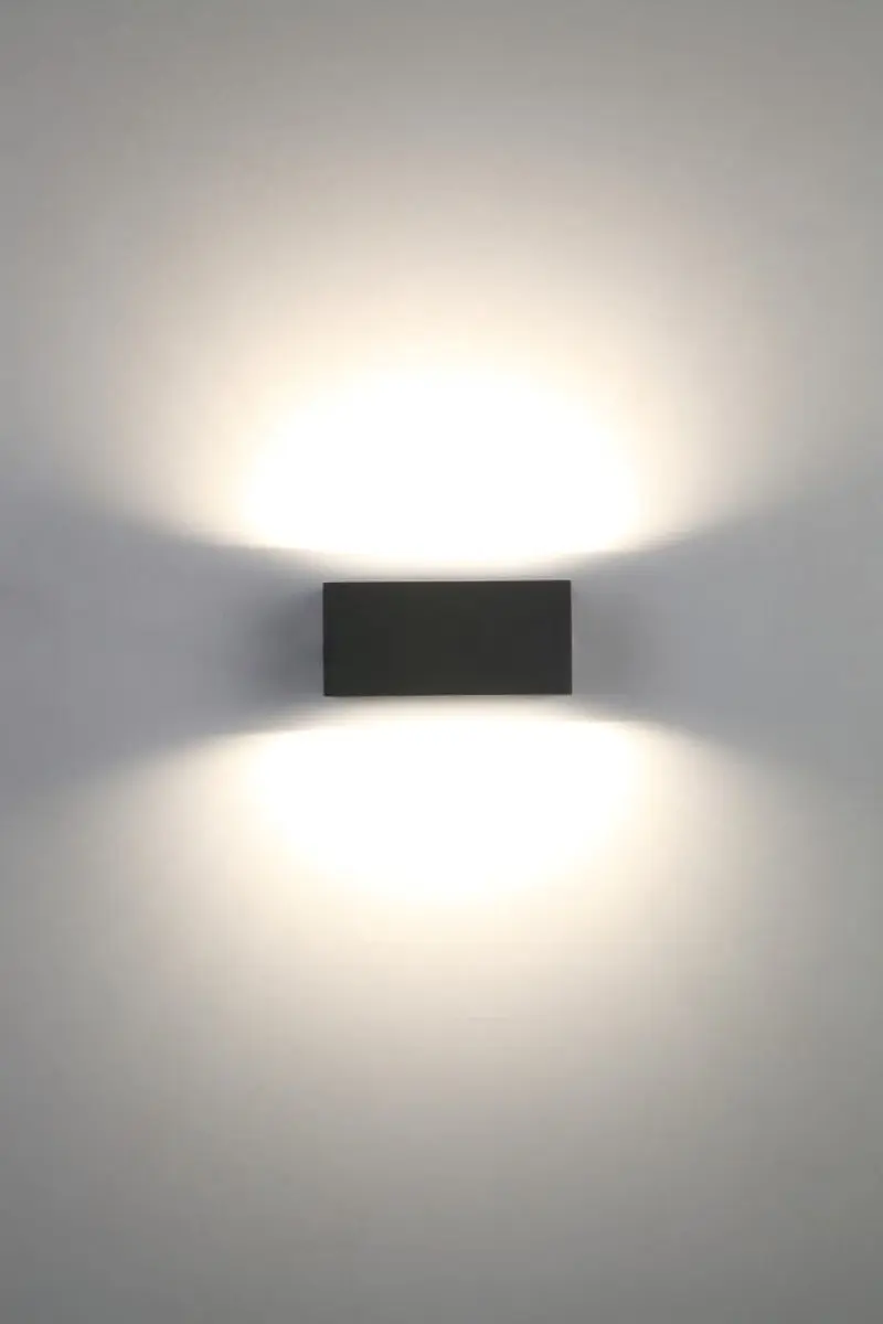 Lutec Gemini Wandlamp Buiten 10.5W 700 Lm - Donkergrijs