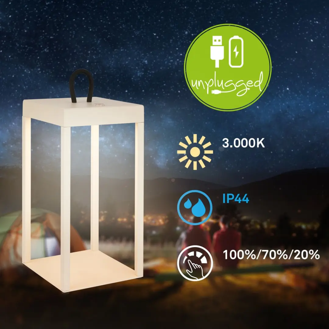 Briloner Luca 7511011 Draadloze LED Lantaarn - 5W - Beige