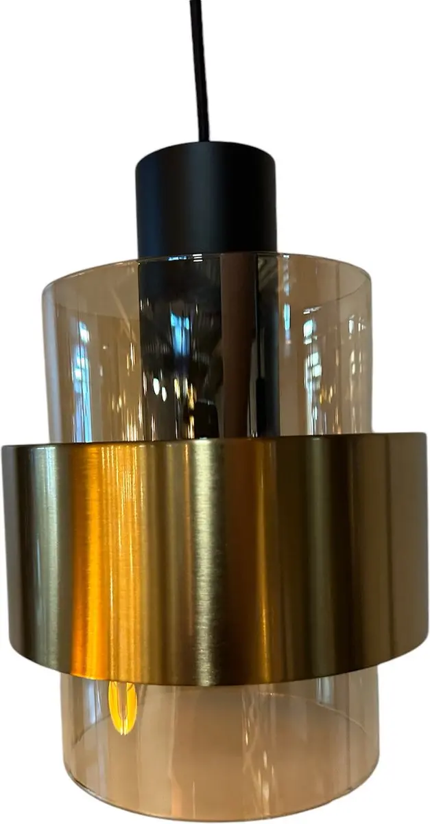 Freelight Hanglamp Chiasso 3 L100cm - Zwart/Goud