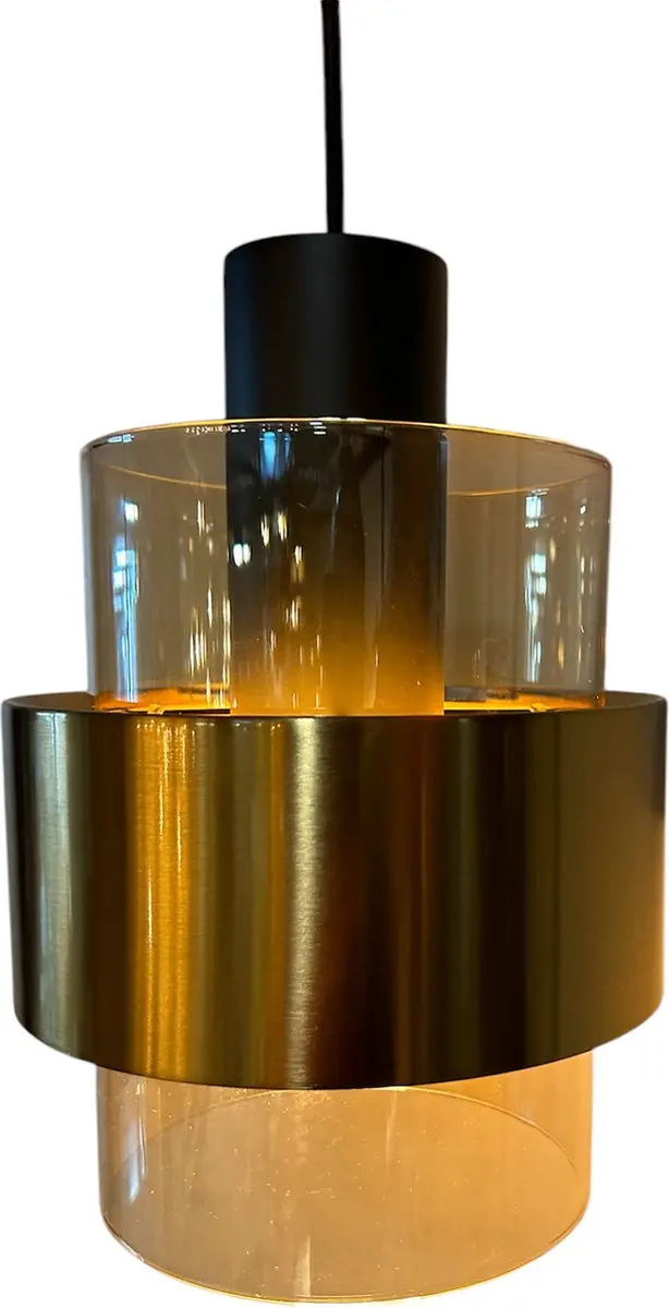 Freelight Hanglamp Chiasso 3 L100cm - Zwart/Goud