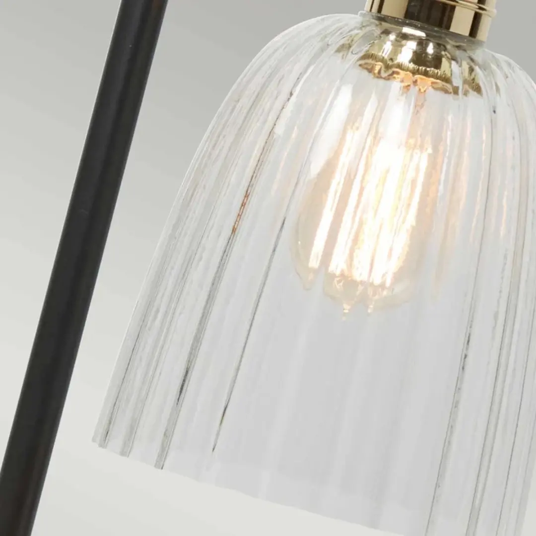 Elstead LED Tafellamp E27 60W - Black/Polished Brass