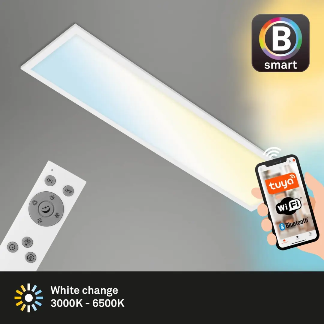 Briloner PIATTO S LED Plafondlamp 28W 3000lm - Wit