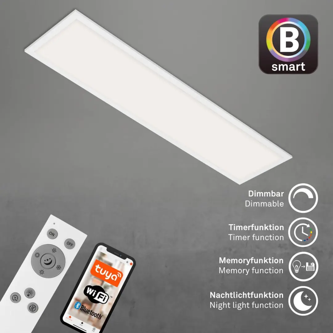 Briloner PIATTO S LED Plafondlamp 28W 3000lm - Wit