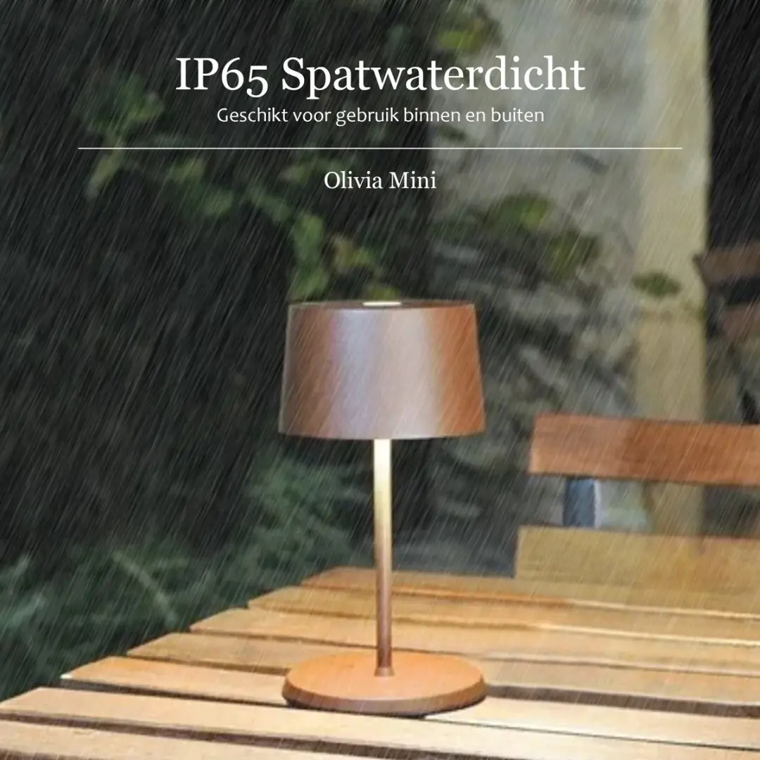 Zafferano Olivia Mini Oplaadbare LED Tafellamp - Antraciet