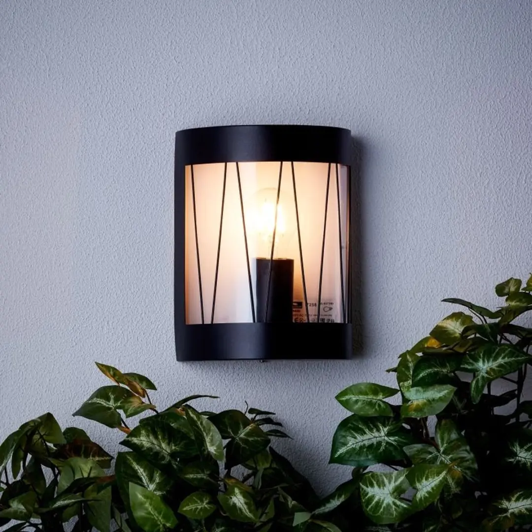 Brilliant REED Buiten Wandlamp Zwart - IP44