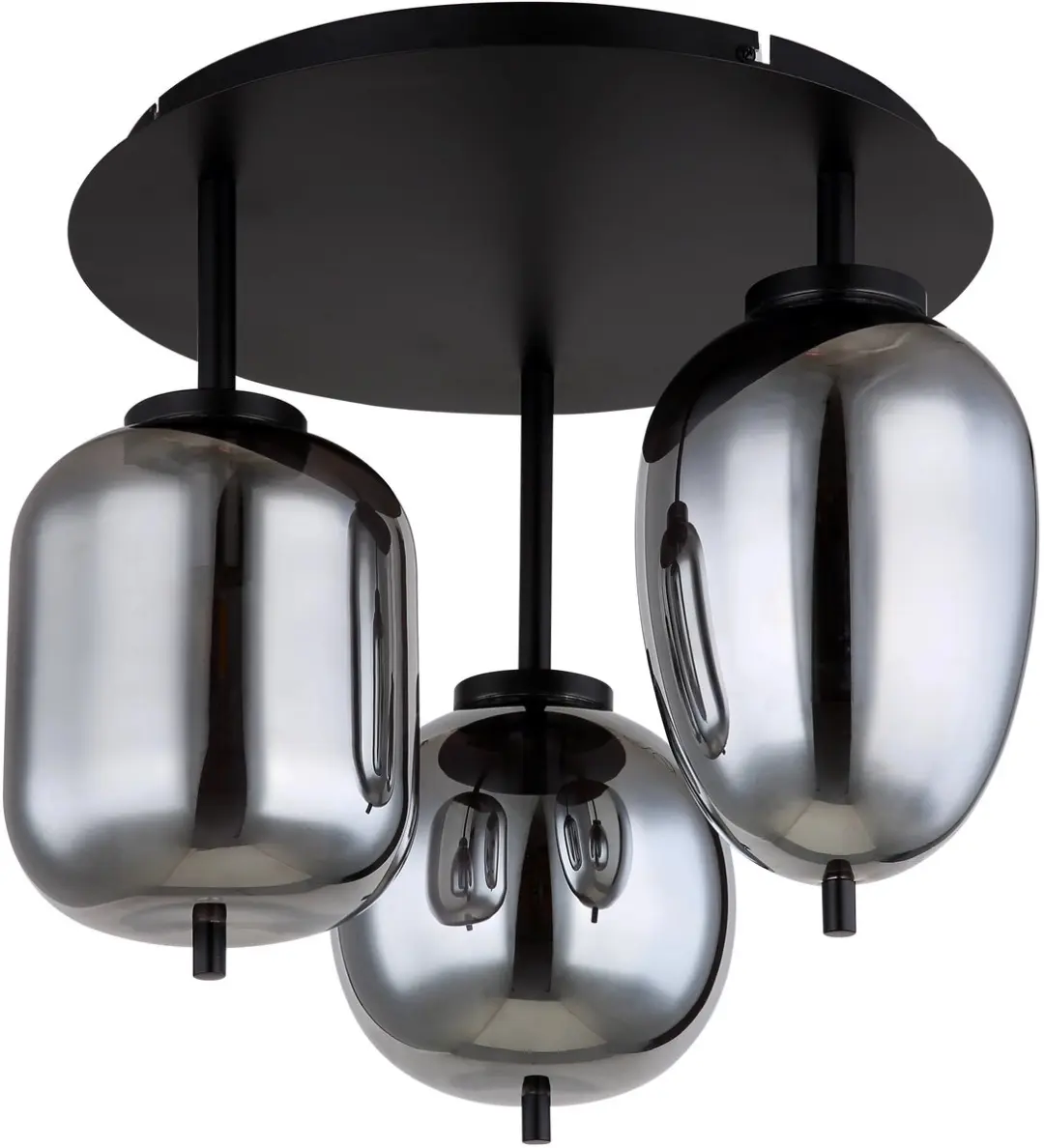 Globo Blacky Plafondlamp Ø46cm - 3x E14 - Zwart