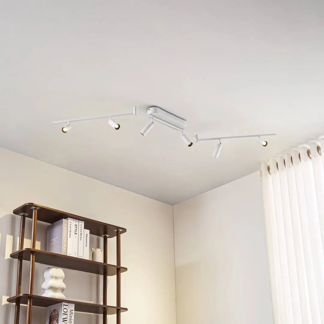 Lindby LED Plafondlamp 6-licht Metaal - Wit