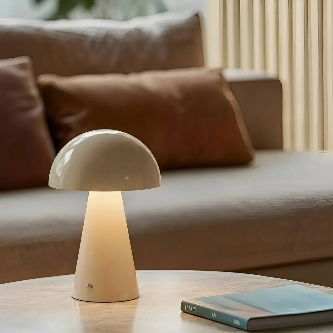 Lindby LED Tafellamp Beige - 1 Lichtpunt - 20cm