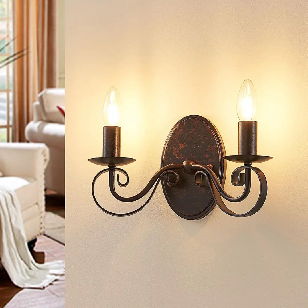 Lucande Wandlamp Metaal 2 Lichtpunten E14