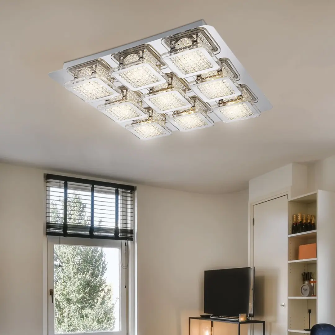 Globo LED Plafondlamp Kristal 45W 4950lm Zilver