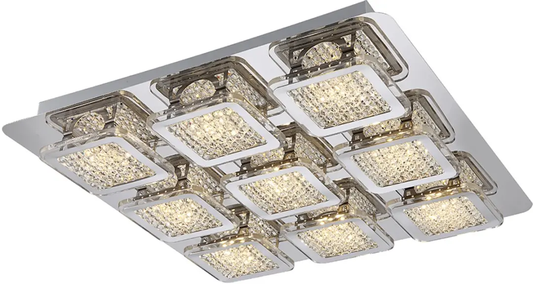 Globo LED Plafondlamp Kristal 45W 4950lm Zilver