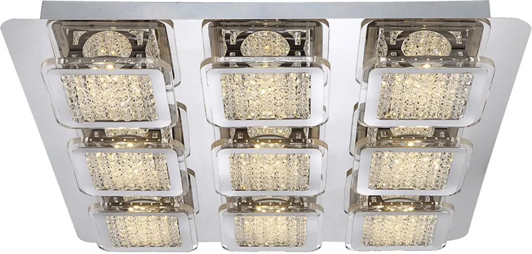 Globo LED Plafondlamp Kristal 45W 4950lm Zilver