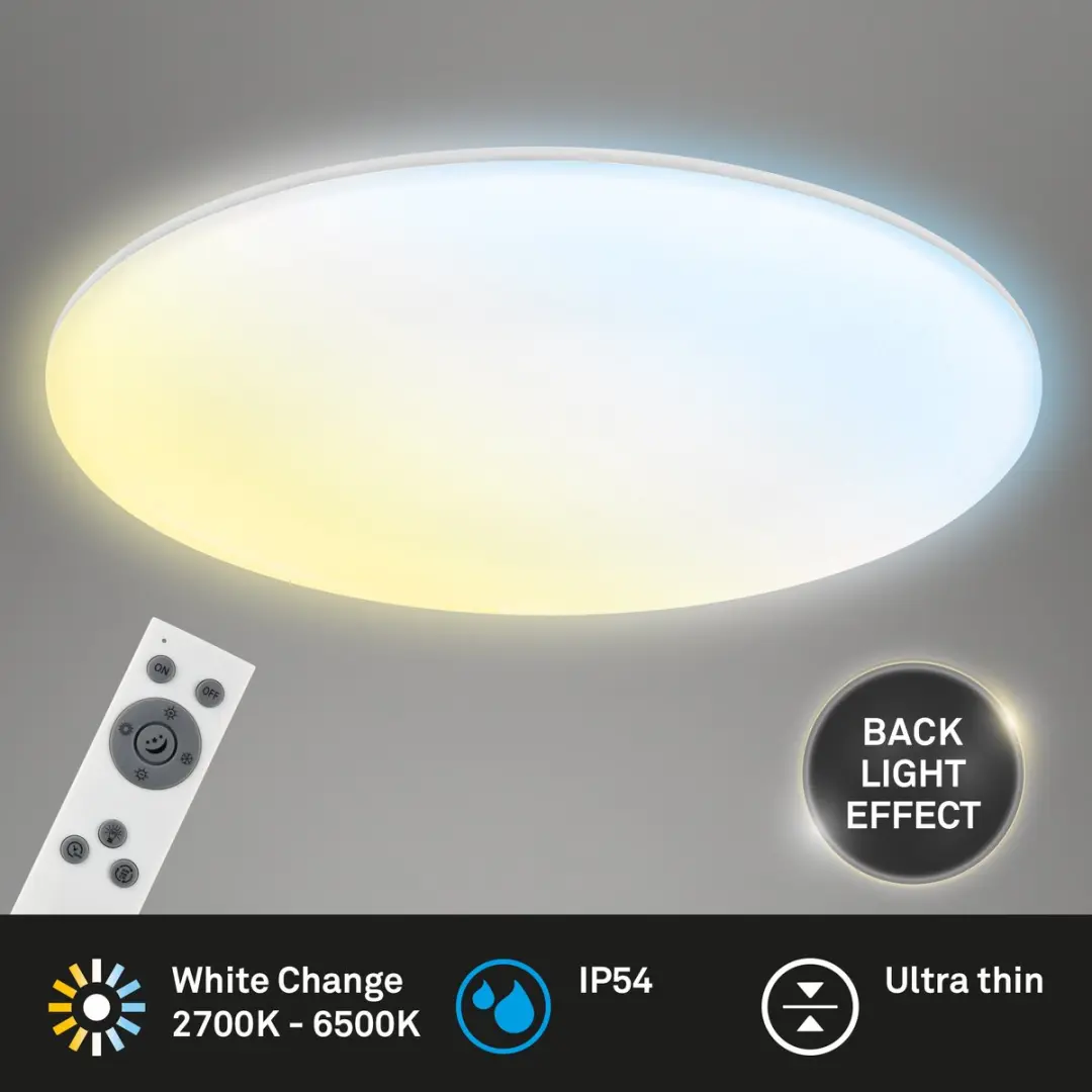 Briloner Rowny LED Badkamerverlichting 22W - Ø45cm Wit