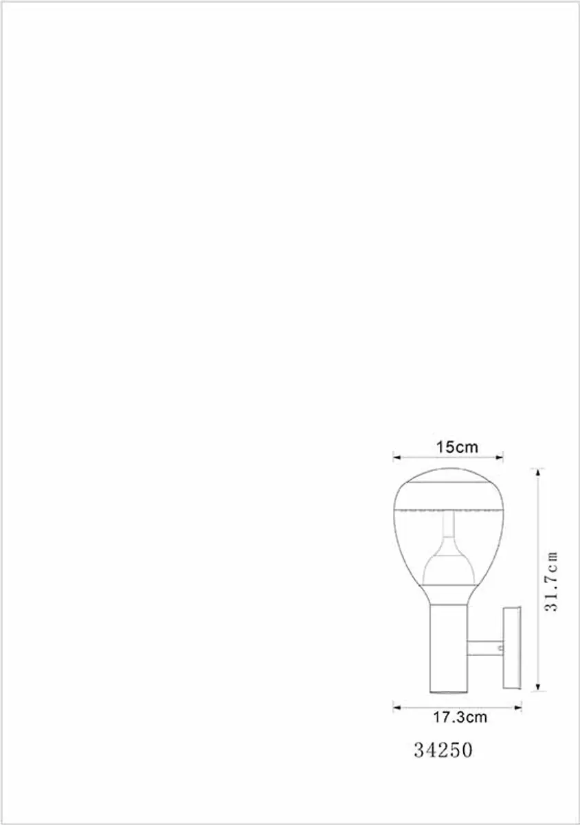 Globo Callisto Wandlamp Metaal 15cm - Nikkel
