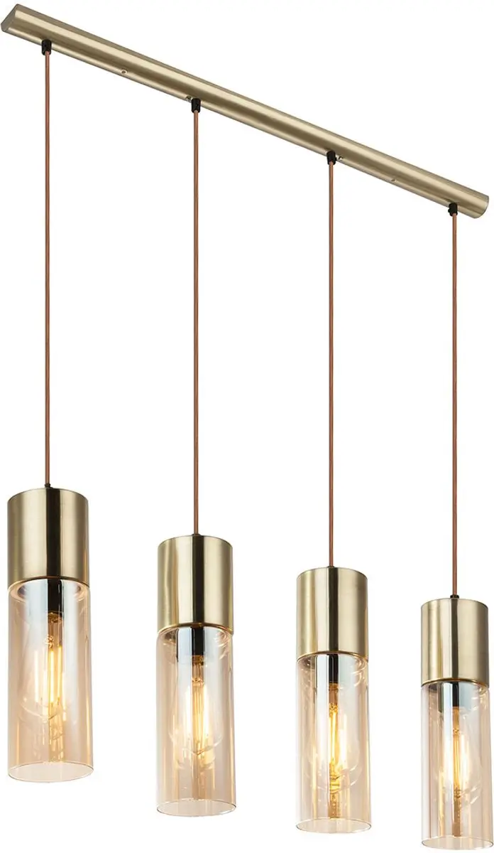 Globo Annika Hanglamp - 4 Lichtpunten Messing