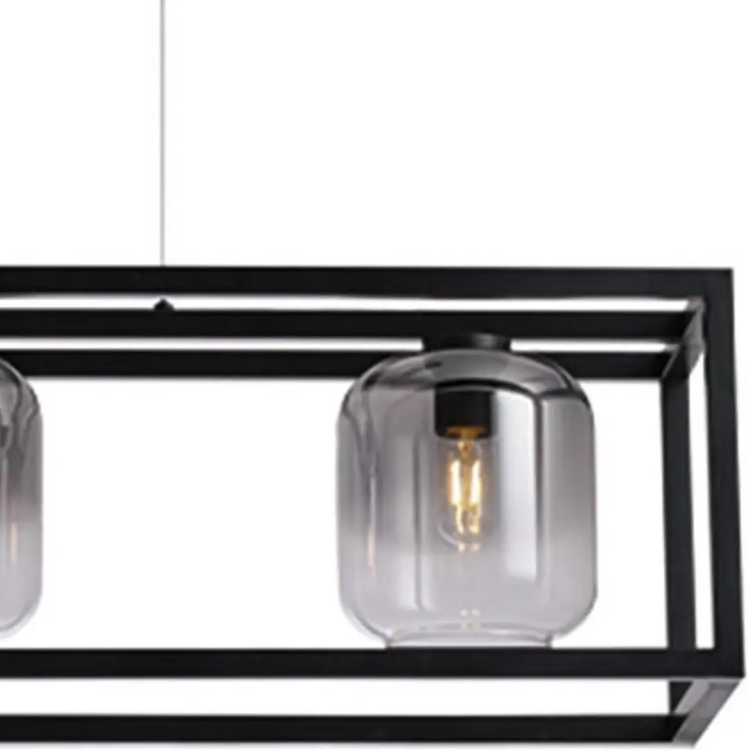 Freelight Dentro 3 Hanglamp - 110cm Rookglas Zwart