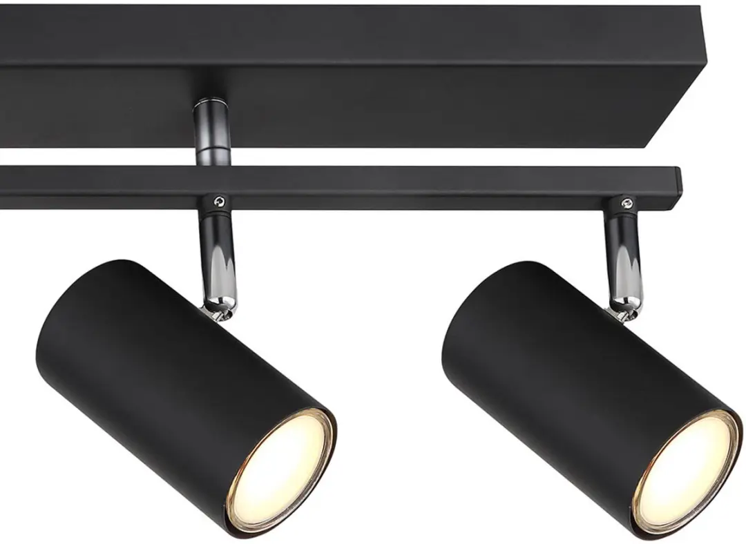 Globo Plafondlamp Spot 5-vlammen GU10 - Zwart - 70x35x17cm - afbeelding 6 van 6