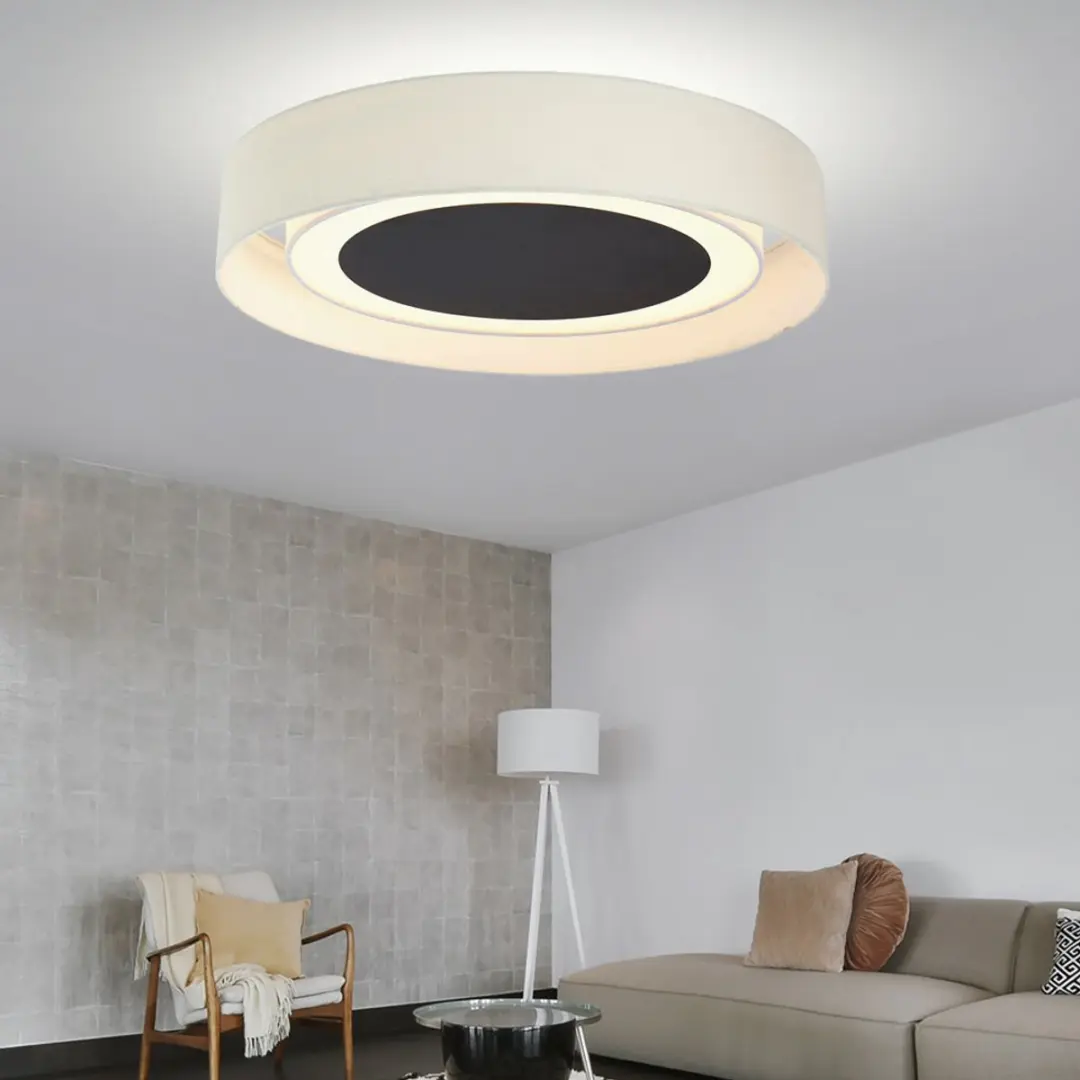 Globo LED Plafondlamp Eetkamer 24W 850lm Warm Wit - Ø60cm Beige