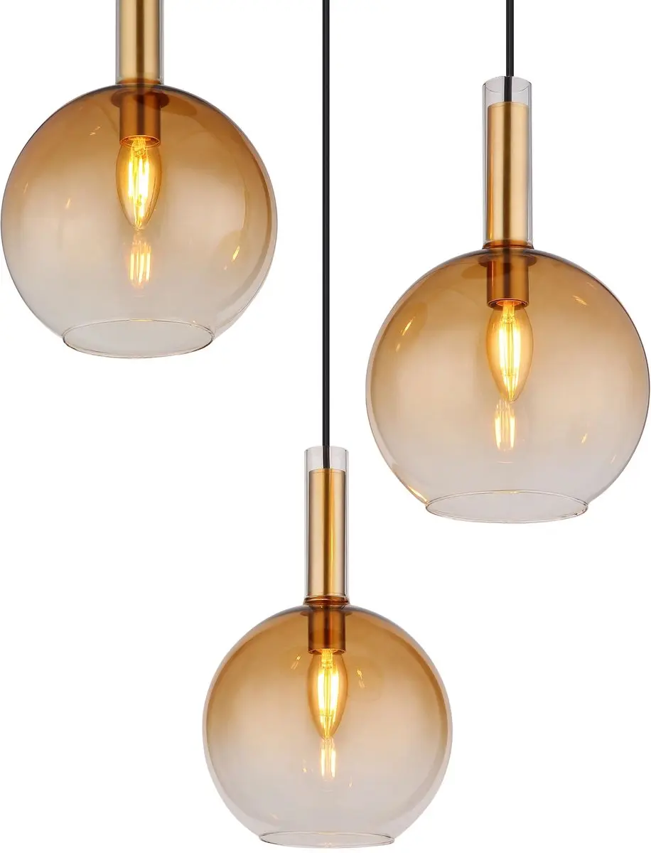 Globo Marinella Hanglamp - 3 Lichtpunten - Ø51cm - Amberkleurig