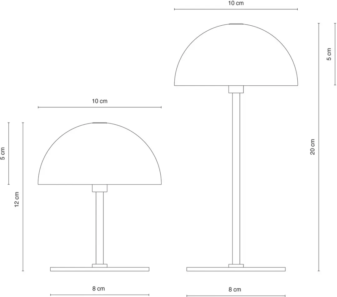 Dyberg Larsen ALONG LED Tafellamp Set - 3 Stuks - Ø10cm - Zwart/Messing