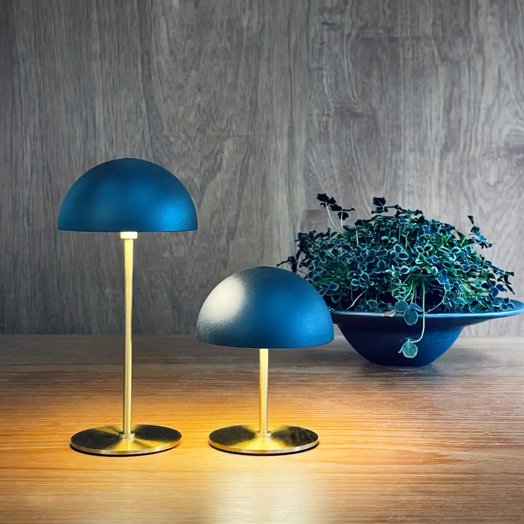 Dyberg Larsen ALONG LED Tafellamp Set - 3 Stuks - Ø10cm - Zwart/Messing
