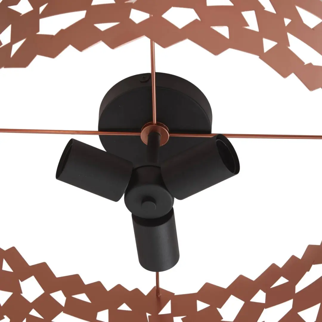 Lucande Plafondlamp 3-Lichts - Ø50cm - Koper