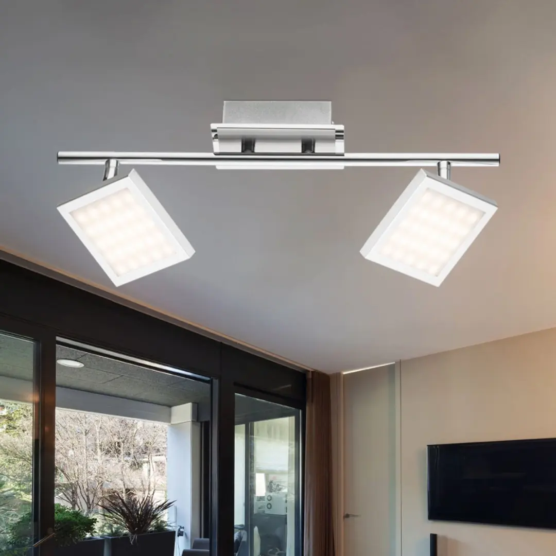 Globo Plafondlamp LED 2x6W 318lm - 3000K - Zilver