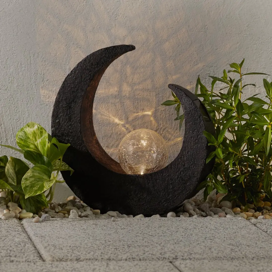 Lindby Solar Tuinverlichting - 1 Lichtpunt - 30.5cm - Roestbruin