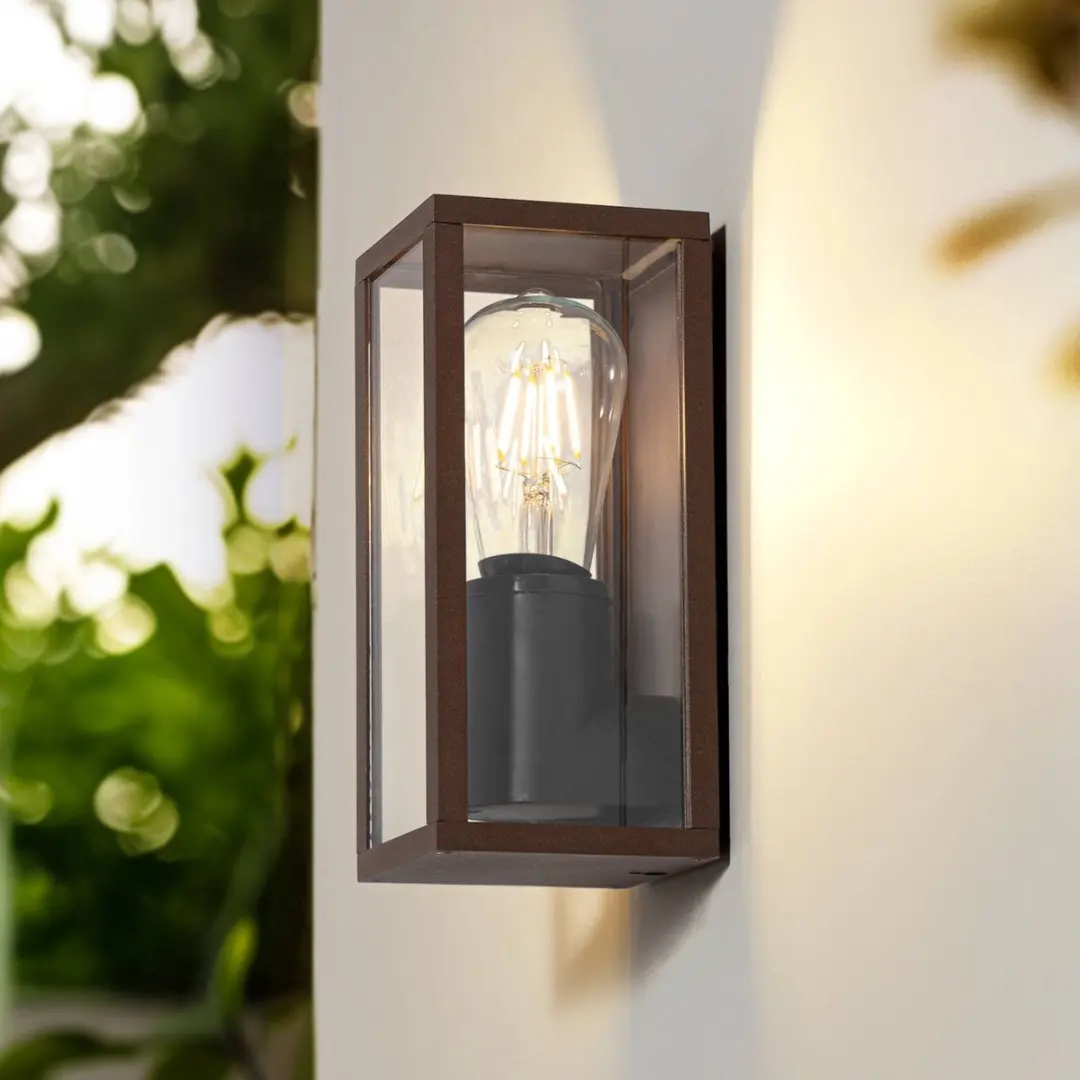 Lindby Wandlamp Buiten 1 Licht E27 - Roestkleurig