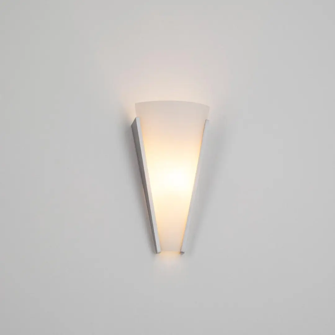 Lindby Wandlamp Metaal Glas 1 Licht E14 - Wit/Geborsteld Aluminium