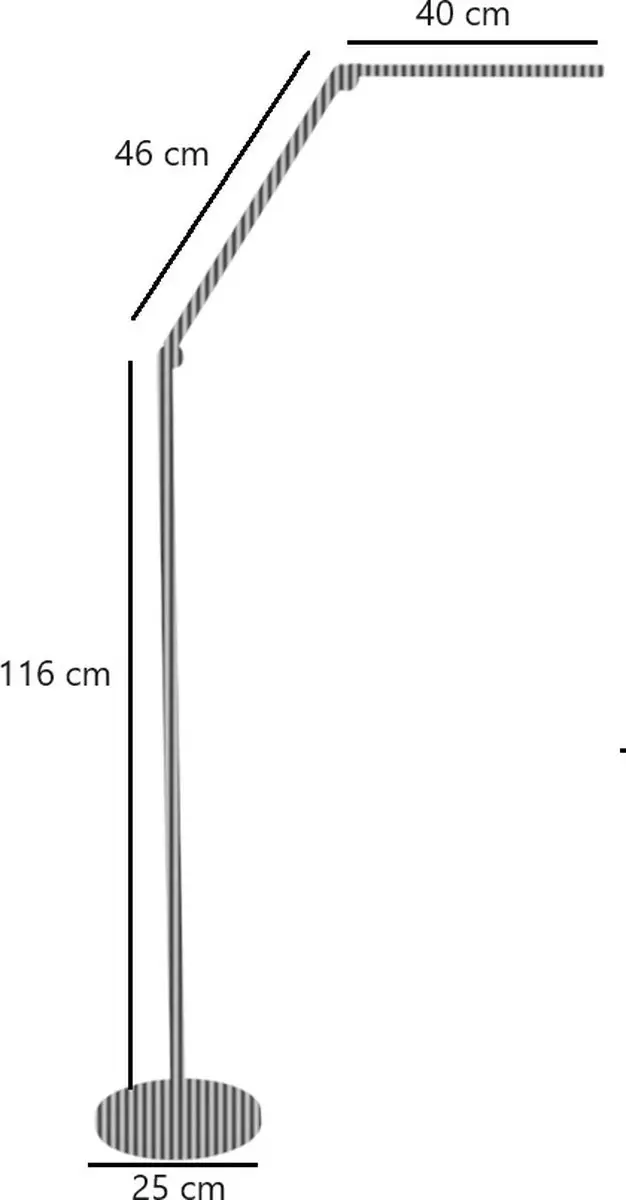 Freelight Dieci H Vloerlamp 160cm - Zwart