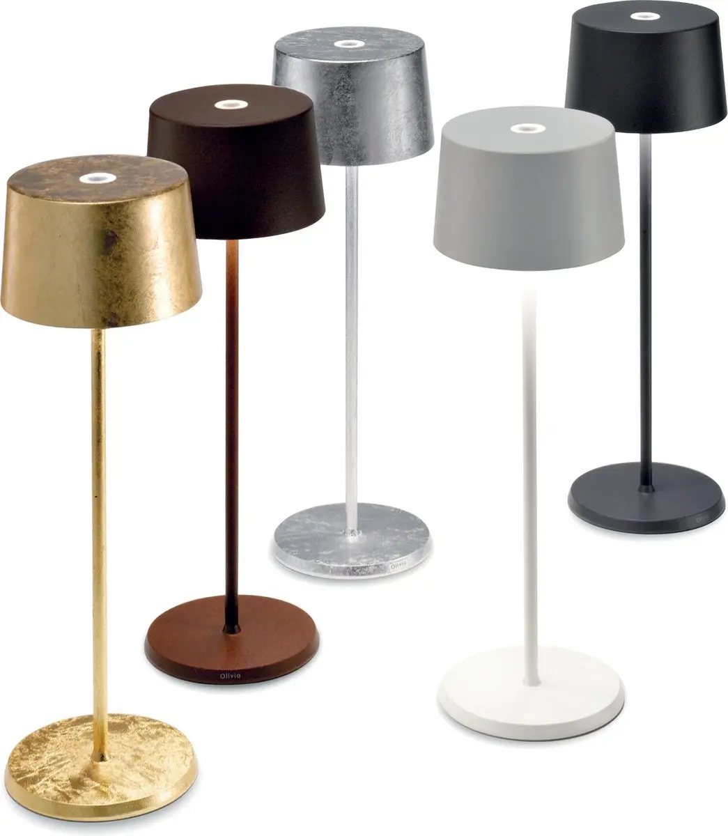 Zafferano Olivia Pro Tafellamp - Oplaadbaar - IP65 - 3000K - Bruin