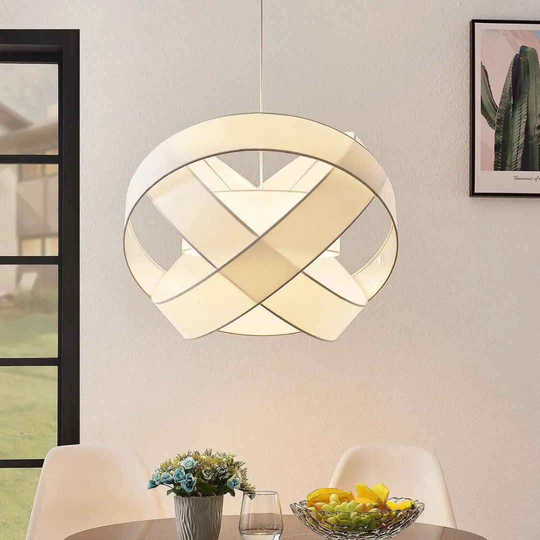 Lindby Hanglamp 3-Lichts - Wit - Ø60cm