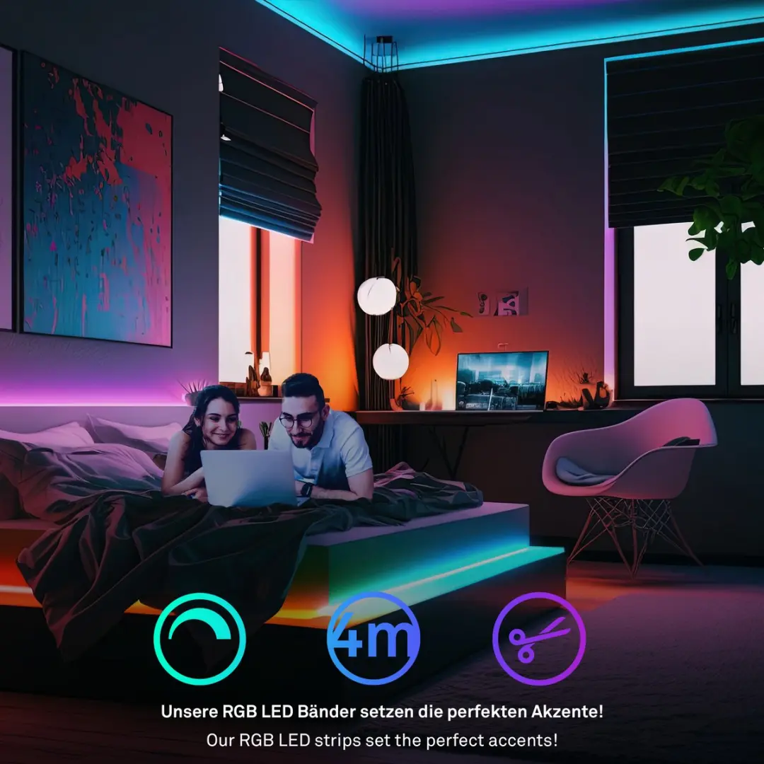 Briloner Pimp Your Strip LED Strip Uitbreidingsset 4m RGBW - Wit