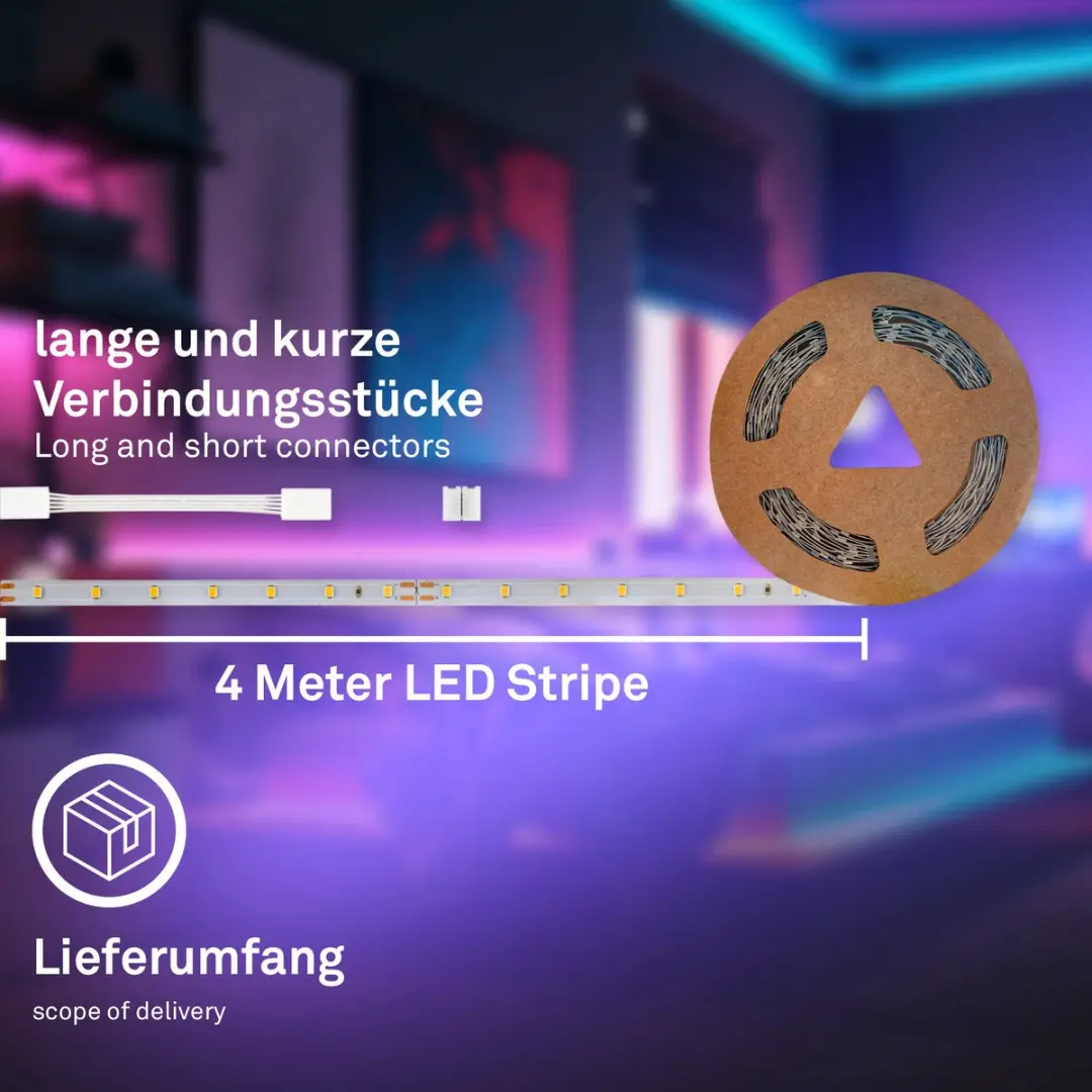 Briloner Pimp Your Strip LED Strip Uitbreidingsset 4m RGBW - Wit - afbeelding 6 van 6